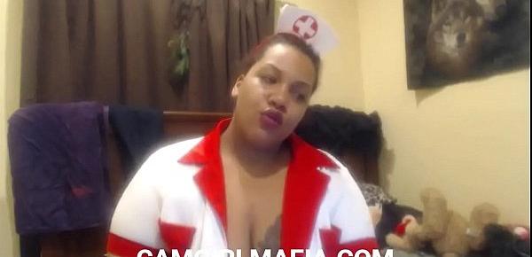  Ebony Nurse Egypt Rains on webcams